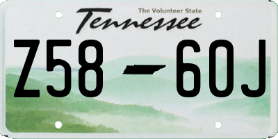 TN license plate Z5860J