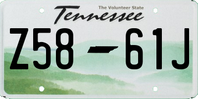 TN license plate Z5861J