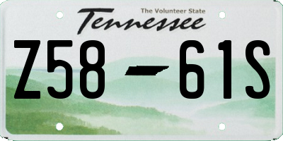 TN license plate Z5861S