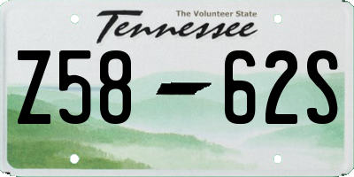 TN license plate Z5862S