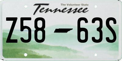 TN license plate Z5863S