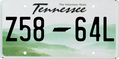TN license plate Z5864L