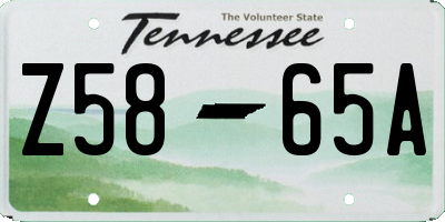 TN license plate Z5865A