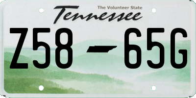 TN license plate Z5865G
