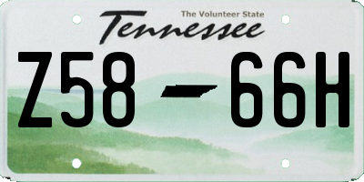 TN license plate Z5866H