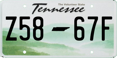 TN license plate Z5867F