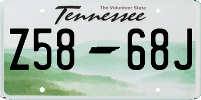 TN license plate Z5868J
