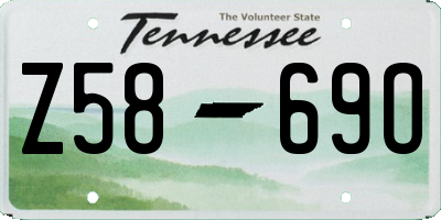 TN license plate Z5869O