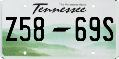 TN license plate Z5869S