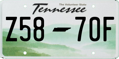 TN license plate Z5870F