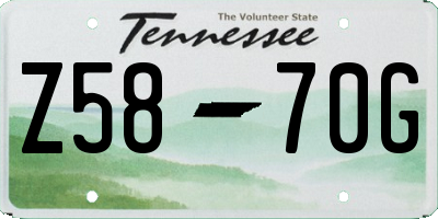 TN license plate Z5870G