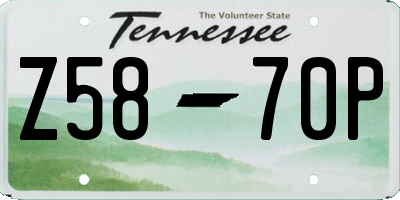TN license plate Z5870P