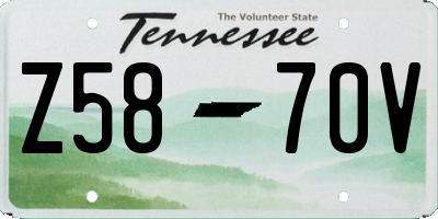 TN license plate Z5870V