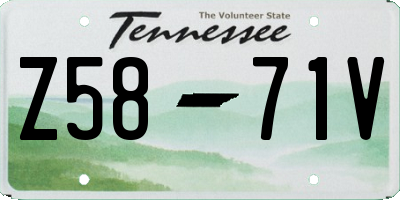 TN license plate Z5871V