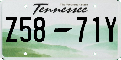 TN license plate Z5871Y