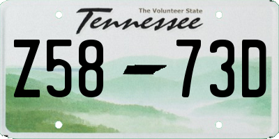 TN license plate Z5873D