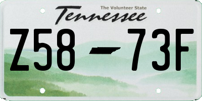 TN license plate Z5873F
