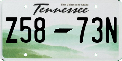 TN license plate Z5873N