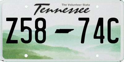 TN license plate Z5874C