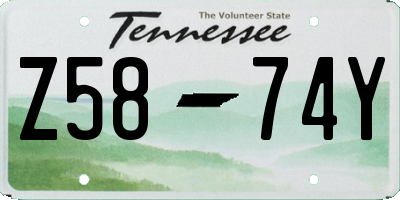 TN license plate Z5874Y