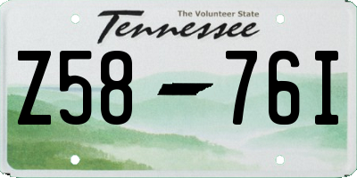 TN license plate Z5876I