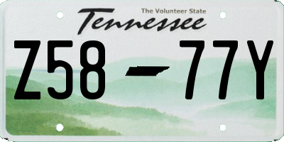 TN license plate Z5877Y