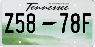 TN license plate Z5878F