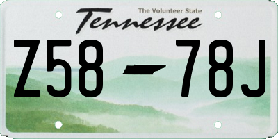 TN license plate Z5878J