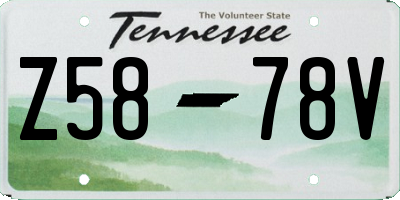 TN license plate Z5878V