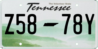 TN license plate Z5878Y