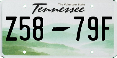 TN license plate Z5879F