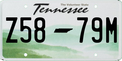 TN license plate Z5879M