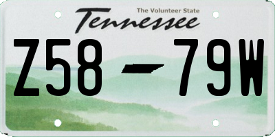 TN license plate Z5879W