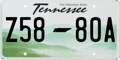 TN license plate Z5880A