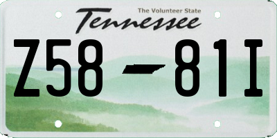 TN license plate Z5881I