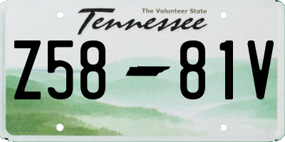 TN license plate Z5881V