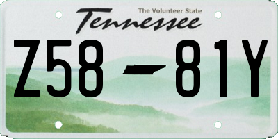 TN license plate Z5881Y