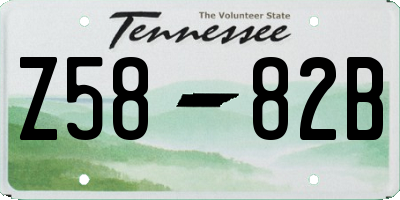 TN license plate Z5882B
