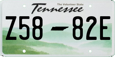 TN license plate Z5882E