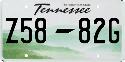 TN license plate Z5882G
