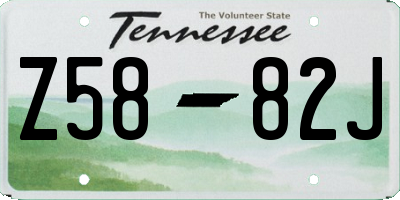 TN license plate Z5882J