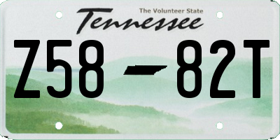 TN license plate Z5882T