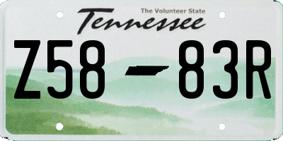 TN license plate Z5883R