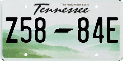 TN license plate Z5884E