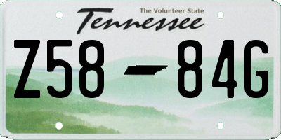 TN license plate Z5884G