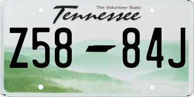 TN license plate Z5884J