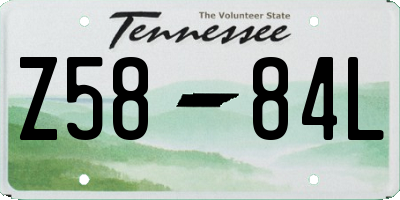 TN license plate Z5884L