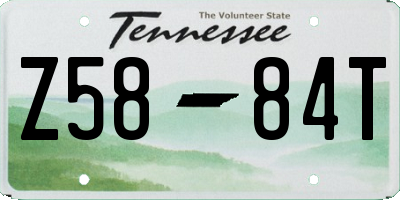 TN license plate Z5884T