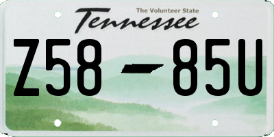 TN license plate Z5885U