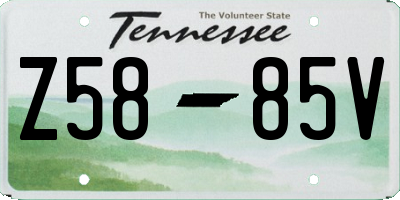 TN license plate Z5885V